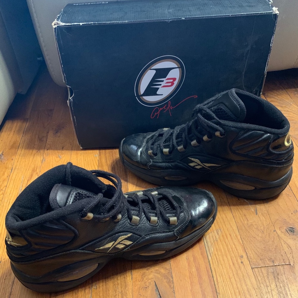 Reebok Men’s “Question Mid” Size 10.5 Black/Gold